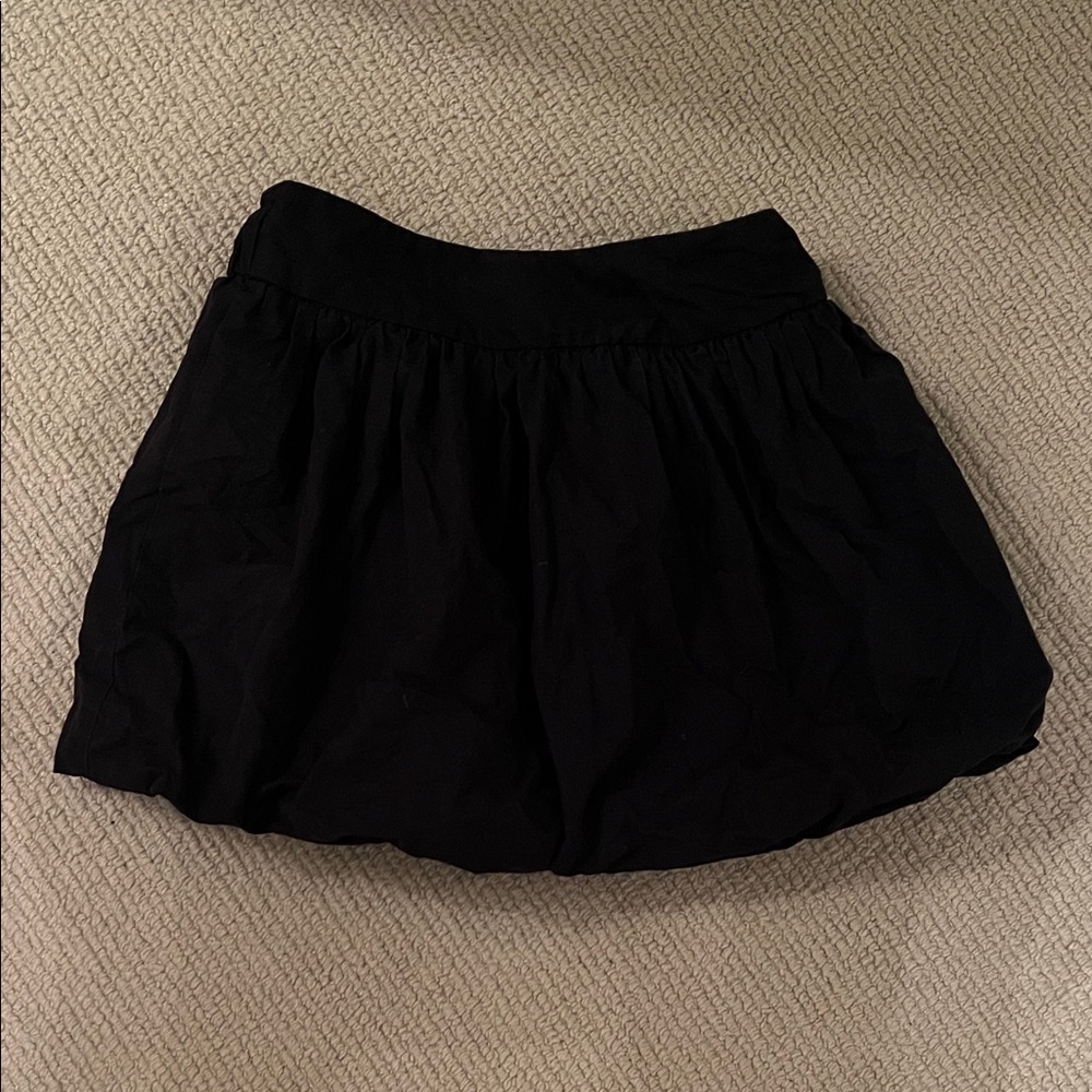 Black bubble Mini Skirt